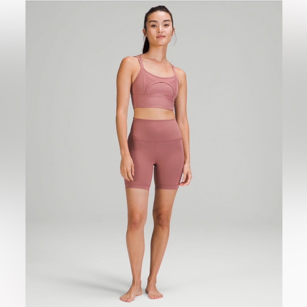 Lululemon Nulu Set of bra bike shorts & crop top Sz 4 6 8